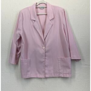Vintage 80's Pretty in Pink Inspired Blazer SZ Large Boxy Cottagecore Fairycore